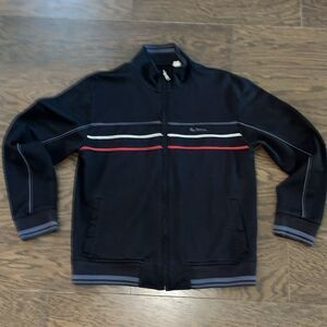 Ben Sherman Striped Varsity retro Track Suit Mens Blue Full Zipper jacket M